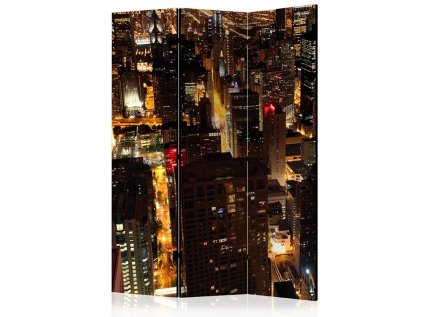 Paraván - City by night - Chicago, USA [Room Dividers]