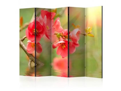 Paraván - Azalea reflected in the water II [Room Dividers]