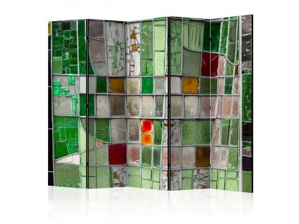 Paraván - Emerald Stained Glass II [Room Dividers]