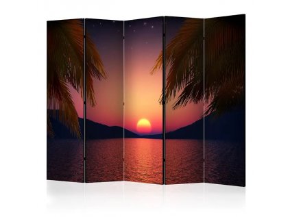 Paraván - Romantic evening on the beach II [Room Dividers]