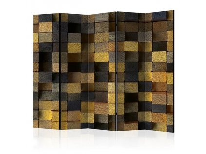 Paraván - Wooden cubes II [Room Dividers]