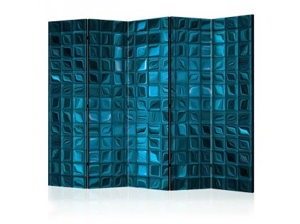 Paraván - Azure Mosaic II [Room Dividers]