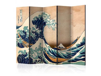 Paraván - Hokusai: The Great Wave off Kanagawa (Reproduction) II [Room Dividers]