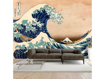 Fototapeta - Hokusai: The Great Wave off Kanagawa (Reproduction)