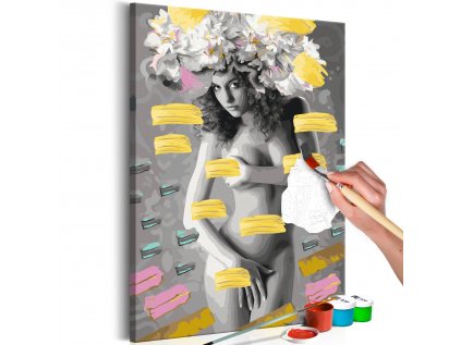 Maľovanie podľa čísiel - Naked Woman With Flowers