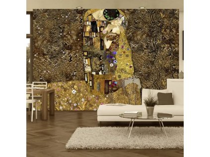 Fototapeta - Klimt inspiration: Golden Kiss