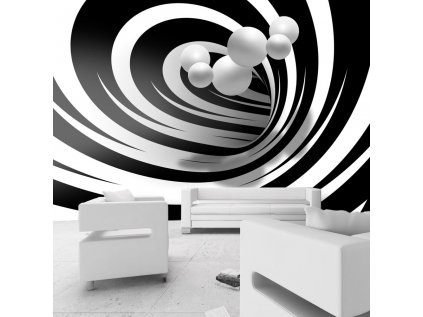 Fototapeta - Twisted In Black & White