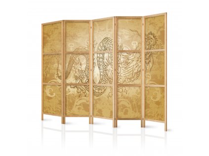 Japonský paraván - Japanese Style: Dragon II [Room Dividers]