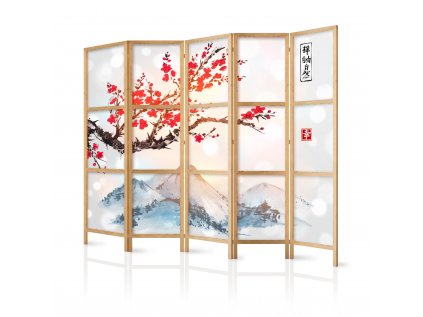 Japonský paraván - Japanese Style: Fuji Mountain II [Room Dividers]
