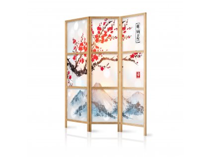 Japonský paraván - Japanese Style: Fuji Mountain [Room Dividers]