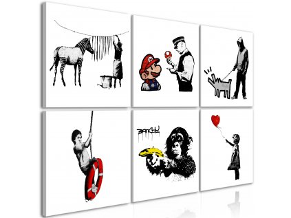 Obraz - Banksy Style (6 Parts)