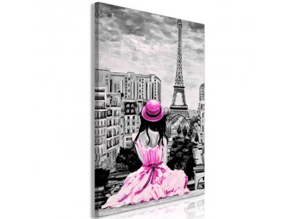 Obraz - Paris Colour (1 Part) Vertical Pink