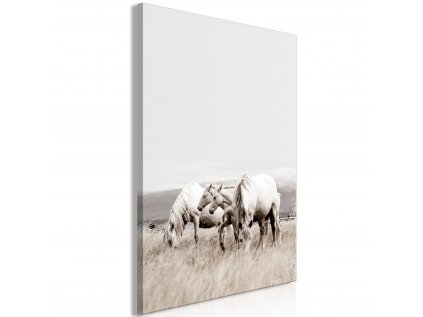Obraz - White Horses (1 Part) Vertical