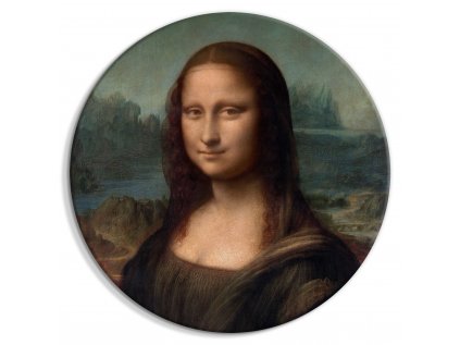 Okrúhlý obraz - Leonardo Da Vinci - Gioconda - Painted Portrait of the Mona Lisa