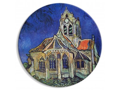 Okrúhlý obraz - The Church at Auvers (Vincent van Gogh)