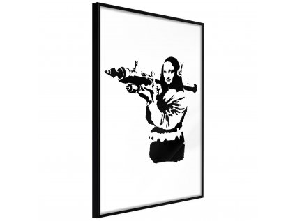 Plagát - Banksy Mona Lisa with Rocket Launcher [Poster]