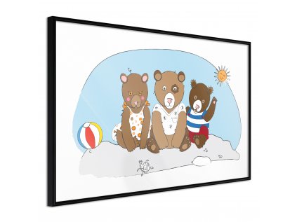 Plagát - Teddy Bears on the Beach [Poster]