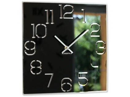 Nástenné čierne akrylové hodiny DIGIT 30cm