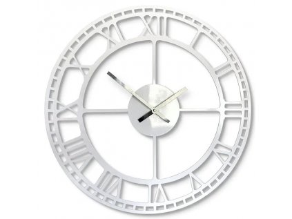 Kovové hodiny RETRO biele 50cm