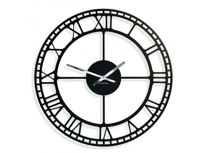Kovové hodiny RETRO čierne 50cm