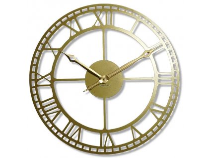 Kovové hodiny RETRO zlaté 50cm