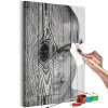 Maľovanie podľa čísiel - Face in Wood