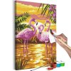 Maľovanie podľa čísiel - Flamingo Family
