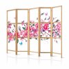Japonský paraván - Japanese Style: Flowers and Butterflies II [Room Dividers]
