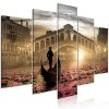 Obraz - Magic Venice (5 Parts) Wide Orange