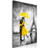 Obraz - Paris Fog (1 Part) Vertical Yellow