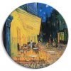 Okrúhlý obraz - Café Terrace at Night, Vincent Van Gogh - View of a French Street