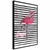 Plagát - Black Stripes and Flamingo [Poster]