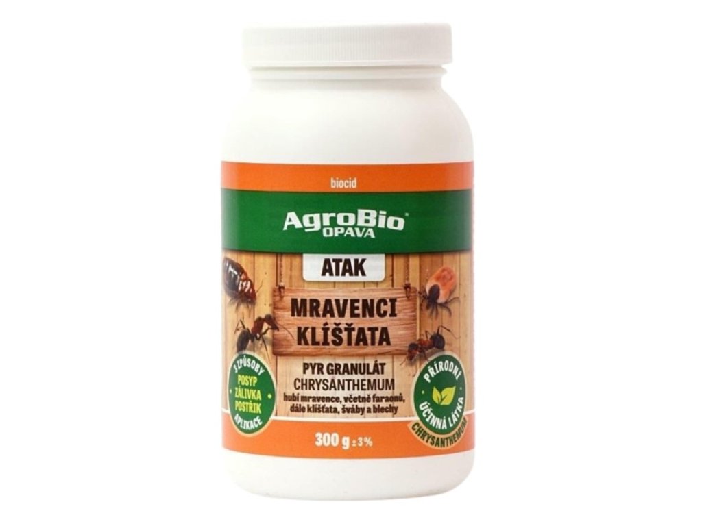 Expirace ATAK - PYR Granulát Chrysanthemum mravenci a klíšťata 150 g
