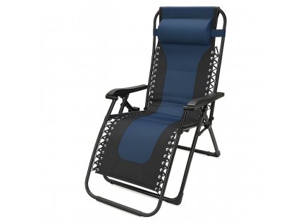 skladaci lehatko zero gravity modre