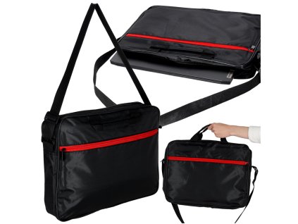 Torba na laptopa 15 6 cali etui pokrowiec z paskiem teczka damska meska czarna 174695