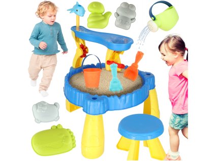Stolik wodny tor do piasku i wody dwa poziomy akcesoria 173103