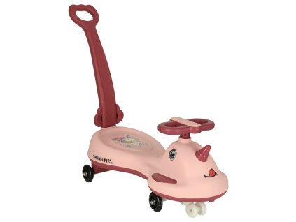 Jezdzik grawitacyjny LED Swing FIX S1 skuter z raczka rozowy max 65kg 172790