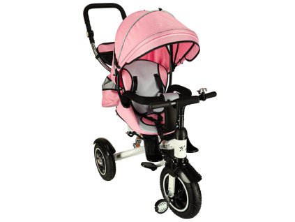 Rowerek trojkolowy Trike Fix V3 rower spacerowka 3w1 obracany 360 wolne kolo rozowy 172544