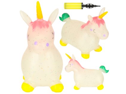 Skoczek dla dzieci do skakania z pompka gumowy jednorozec 170468