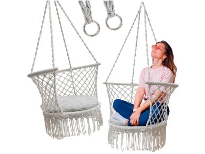 Hustawka ogrodowa bocianie gniazdo z oparciem ogrodowa szare 80 cm 150 kg 173403