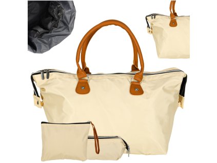 Torba damska wielofunkcyjna podrozna do wozka dla mamy zestaw bezowa 162969