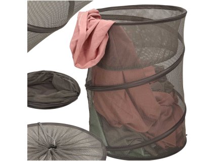 Kosz na ubrania pranie skladany wiszacy siatkowy 162290