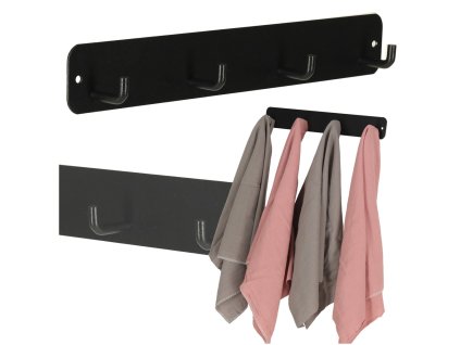 Wieszak scienny haczyk lazienkowy czarny 161421