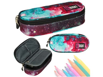 Piornik szkolny jednokomorowy saszetka St Right nebula 175986