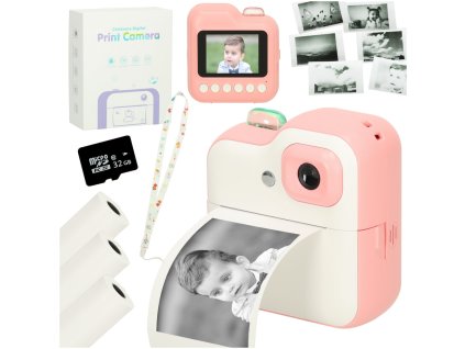 Aparat natychmiastowy drukarka termiczna rozowy 1GB 24mpx 159982