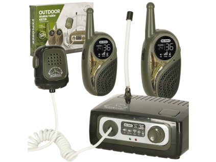 Walkie Talkie krotkofalowka zestaw z centrala dla dzieci khaki 161343