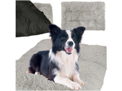 Legowisko dla psa kota poslanie poduszka 115 x 80 cm szary 162799