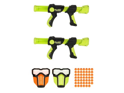 Pistolet na kulki piankowe x2 zestaw maska ochronna x2 156598