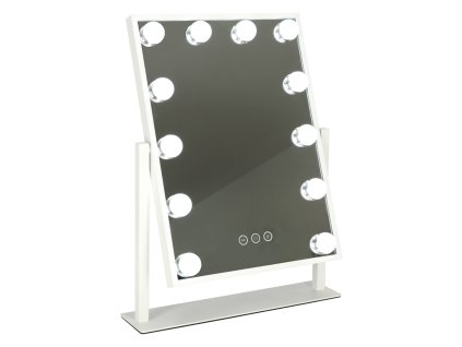 Lusterko do makijazu kosmetyczne podswietlane LED Hollywood z 12 zarowkami USB 30 x 40 cm 152936