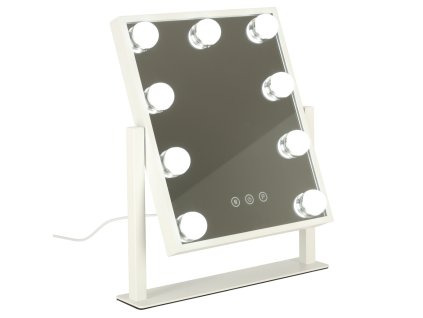 Lusterko do makijazu kosmetyczne podswietlane LED Hollywood z 9 zarowkami USB 25 x 30 cm 152817